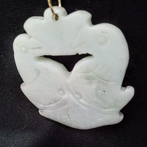 Vintage Stone pendant and beaded necklace.